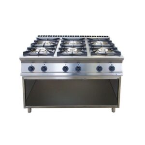 gasztrometal gt6 912ges 6 egos gaztuzhely gn 2 1 elektromos sutovel es 3 oldalon zart taroloval