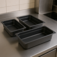 Gastronorm rozsdamentes zománcozott edény