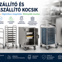 Ételszállító és tálcaszállító kocsik