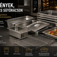 GN edények, tepsik, sütőrácsok