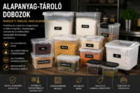 Alapanyag-tároló dobozok és élelmiszertárolók