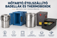 Hőtartó ételszállító badellák és thermoládák