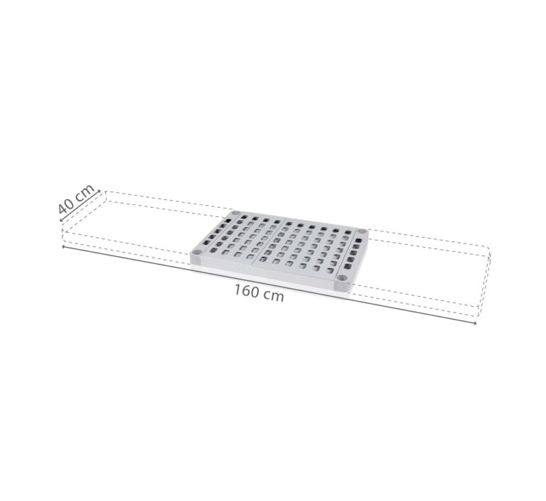 polclap aluplast allvanyhoz 40 cm es melyseggel 1600x400 mm
