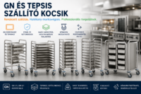 GN és tepsis szállító kocsik